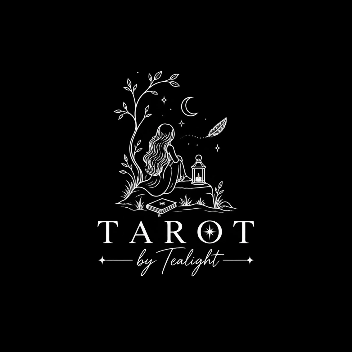 Mini WHITE Tarot By Tealight Logo_Black Background.png