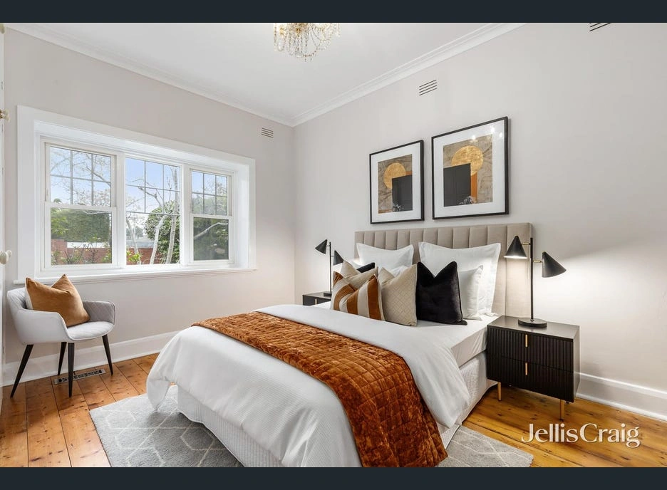 hampton street master bedroom white pink tone walls.jpg