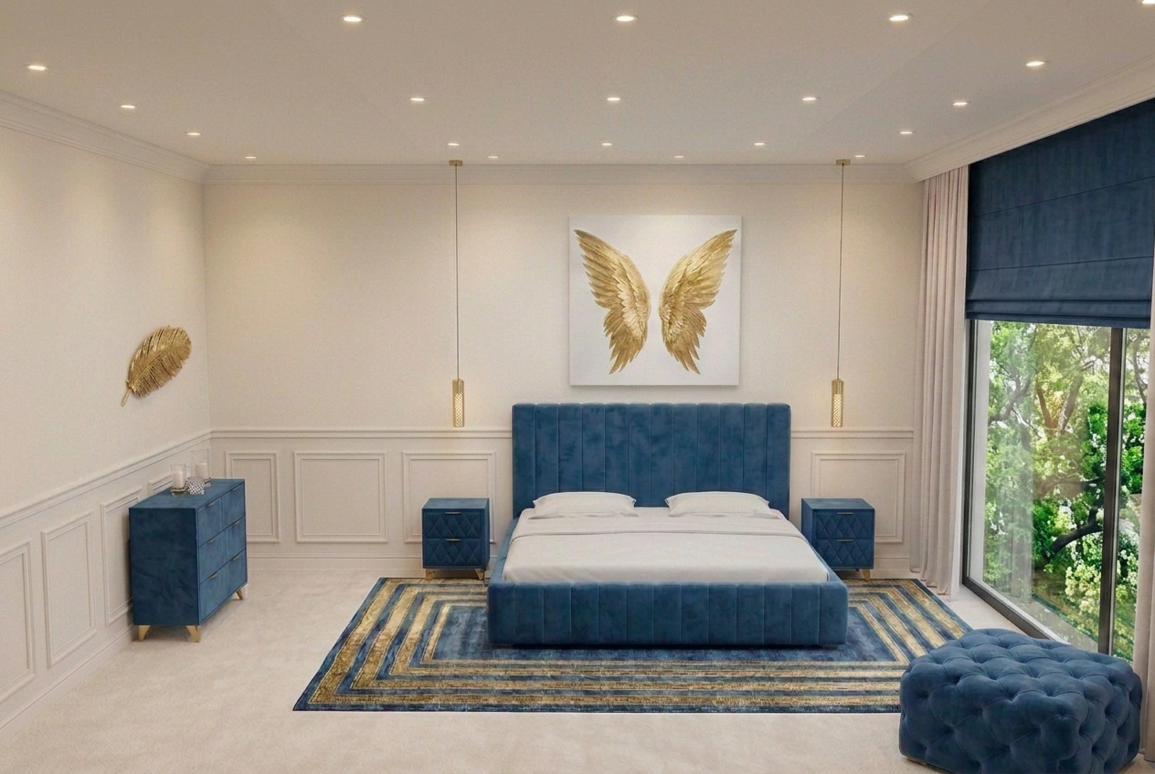 Firefly_Gemini Flash_Half the amount of downlights, remove the sheer curtain thats behind the roman blind, 983533.png