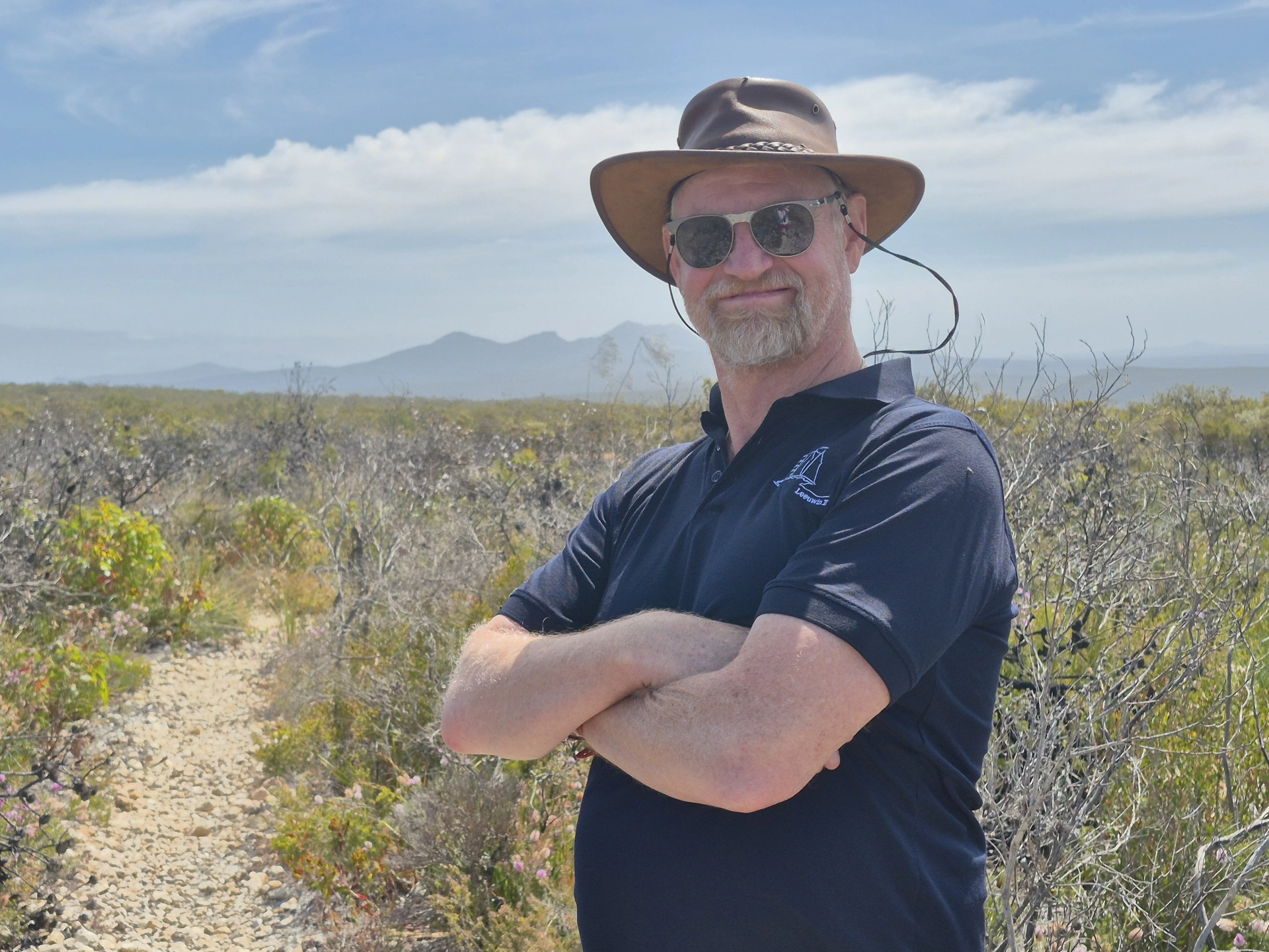 Steve in the bush near the Stirling Ranges