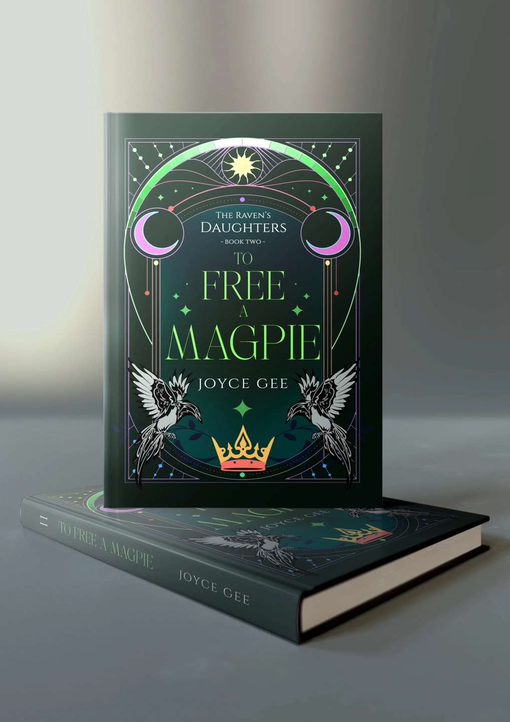 web author_joyce gee_the raven's daughters_To Free a Magpie_Book Mock-up Hard Cover 2.jpg