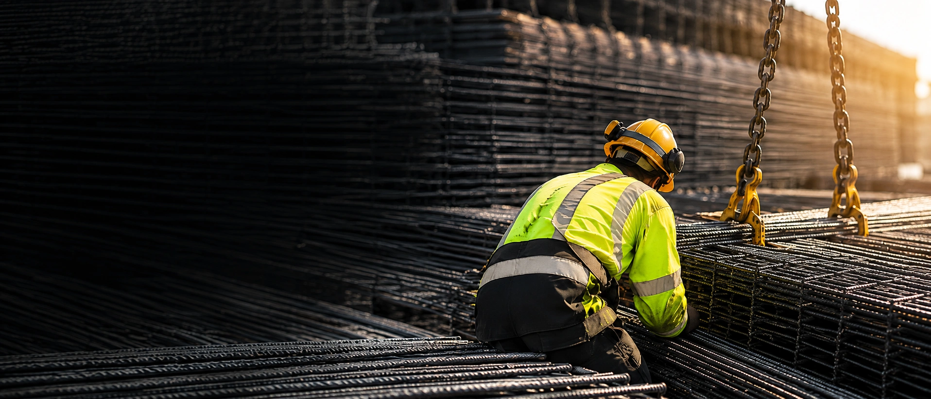 Golden-Hour Steel Yard Worker.png