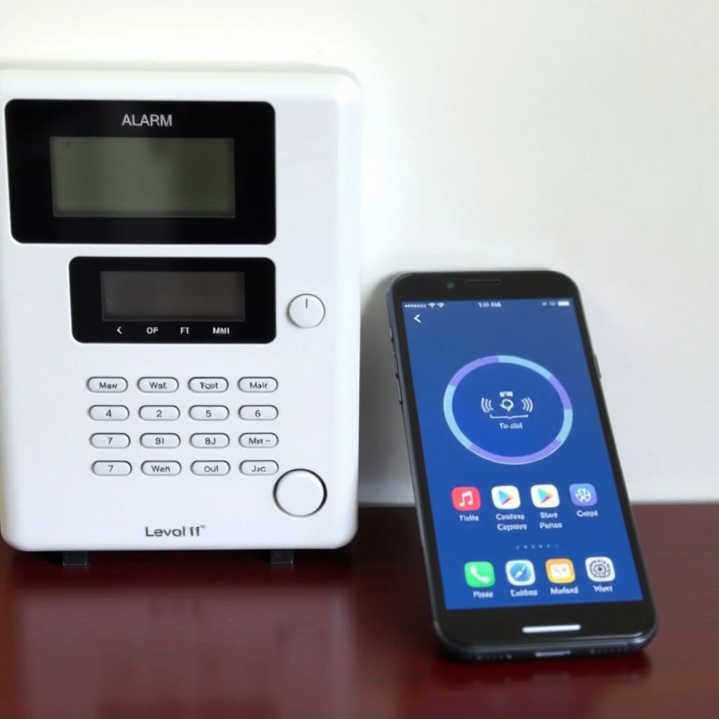alarm panel with a mobile phone next to it.jpg