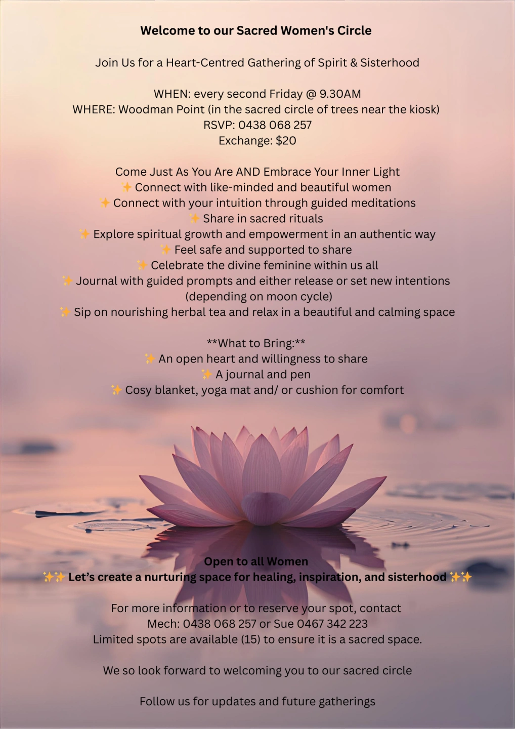 10AM through guided meditations ✨ _Share in sacred rituals ✨ _Explore spiritual growth and empowerment in an authentic way ✨ _Feel safe and supported to share ✨ _Celebrate the divine feminine with.png