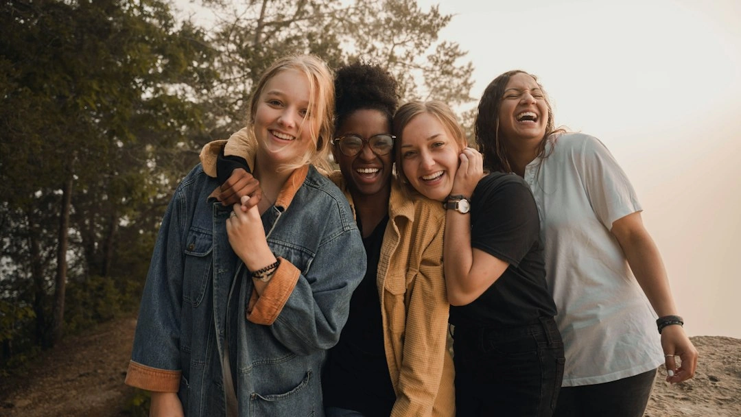 Happy women together outdoors in Western Sydney