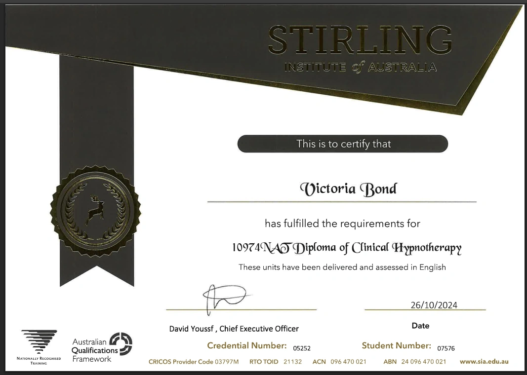 Victoria Bond Diploma of Clinical Hypnotherapy.png