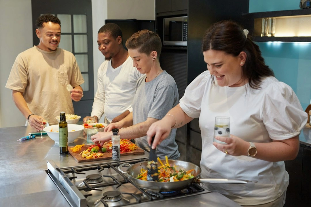 Group cooking class community participation