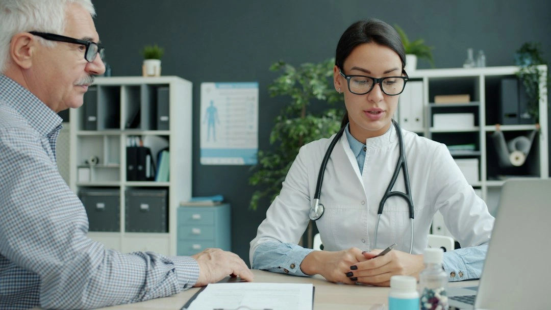 Support worker at a medical appointment