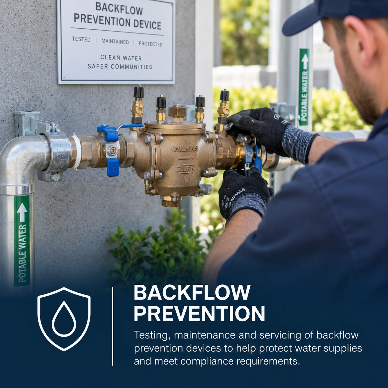 Backflow prevention device testing