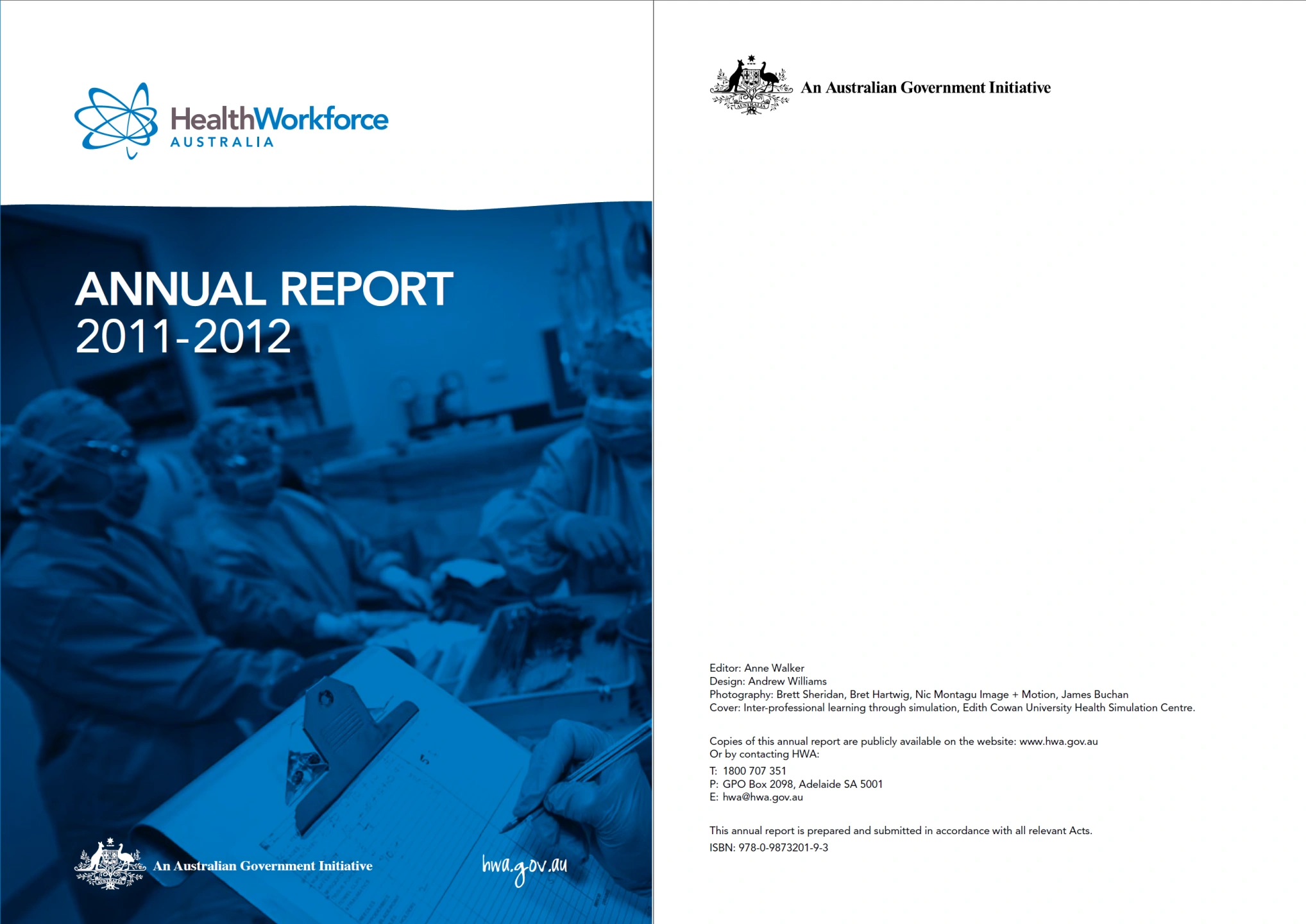 HWA annual report cover and editor page.png