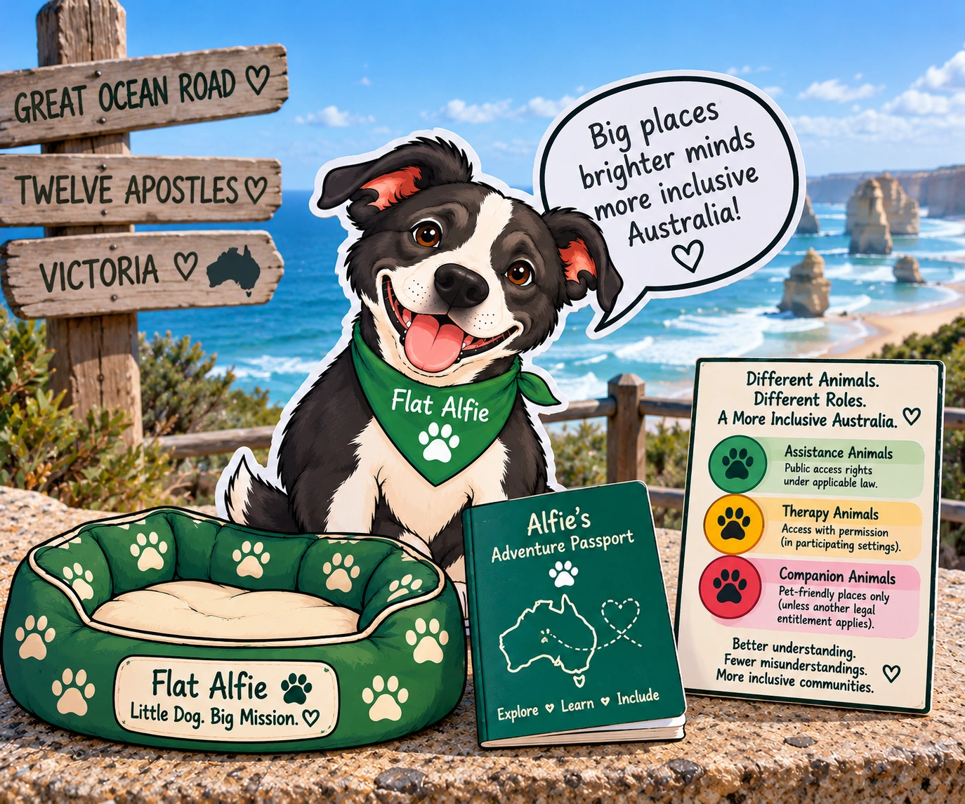 Flat Alfie at the Twelve Apostles.png