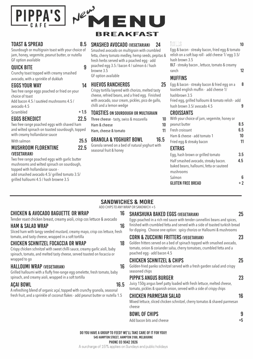 Our menu