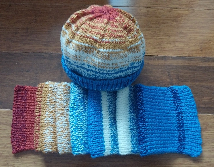 Accurate blue-orange scarf and medium beanie.jpg