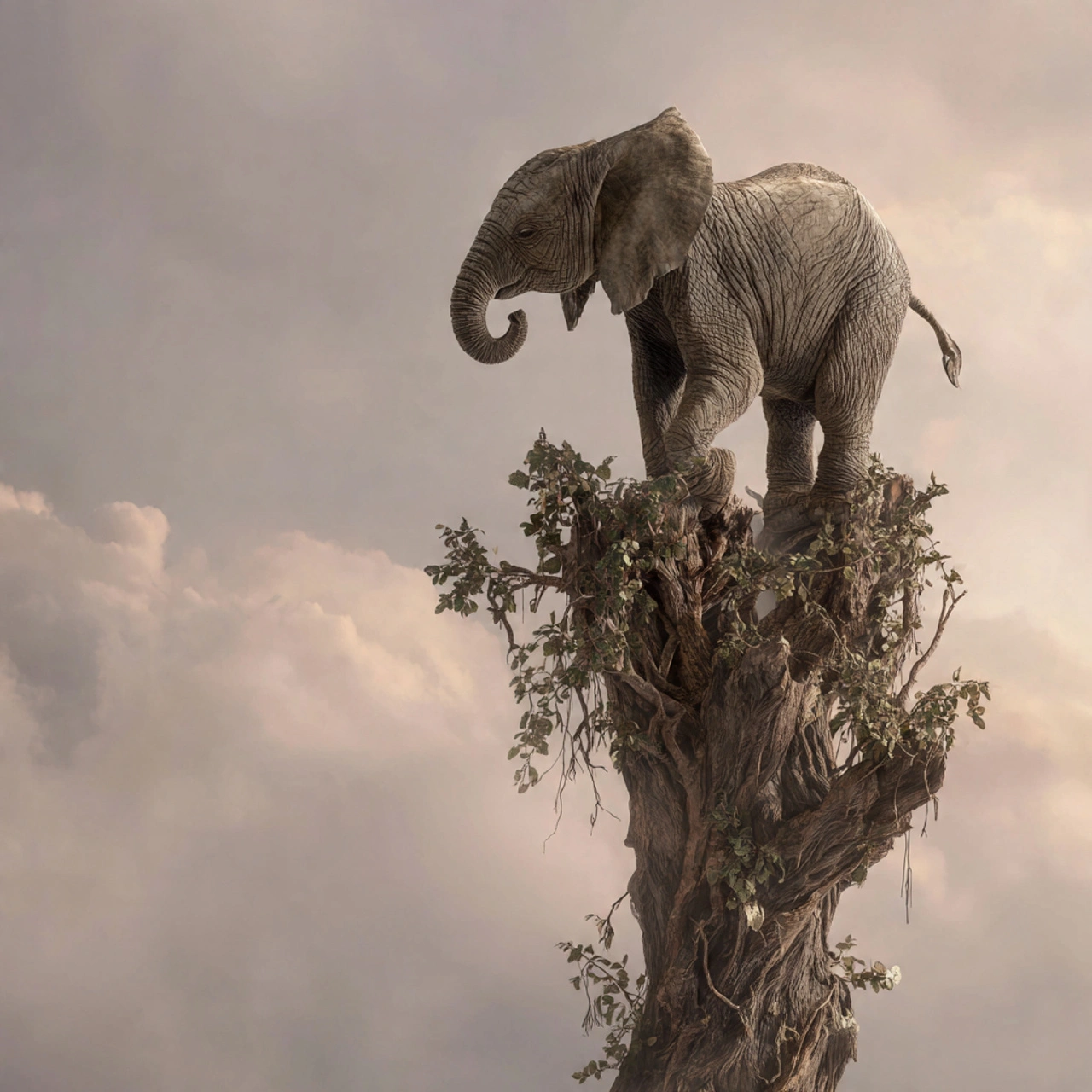 photorealistic_elephant_climbing_in_the_top_of.jpeg