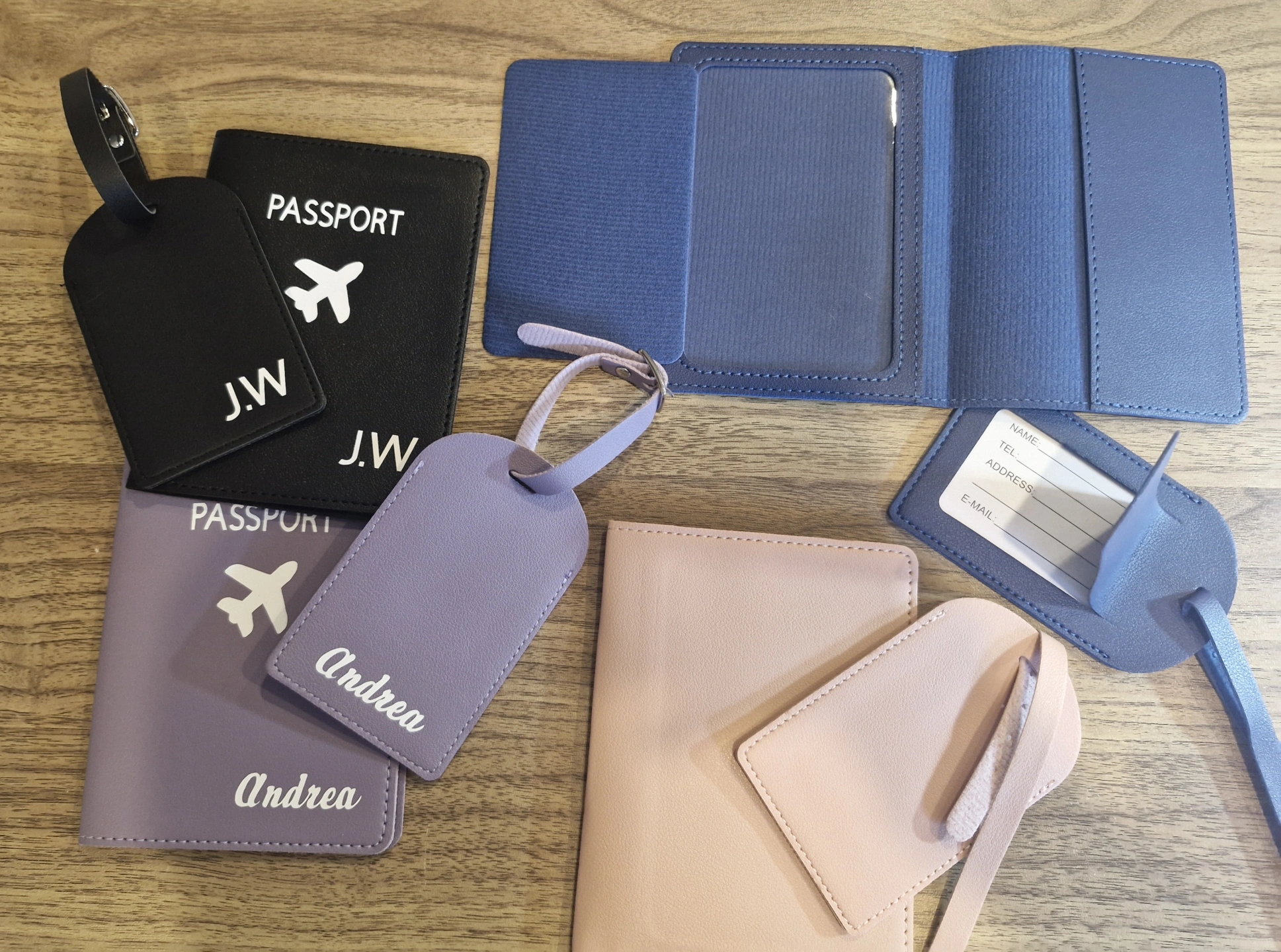 Luggage Tag and Passport Holders, colours avail.jpg