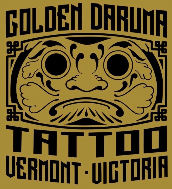 Golden Daruma Tattoo