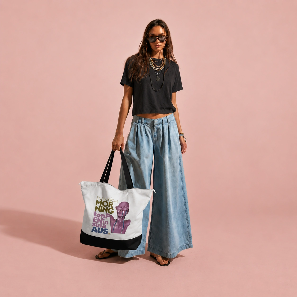 nuuudo tote bag model holding more space.png