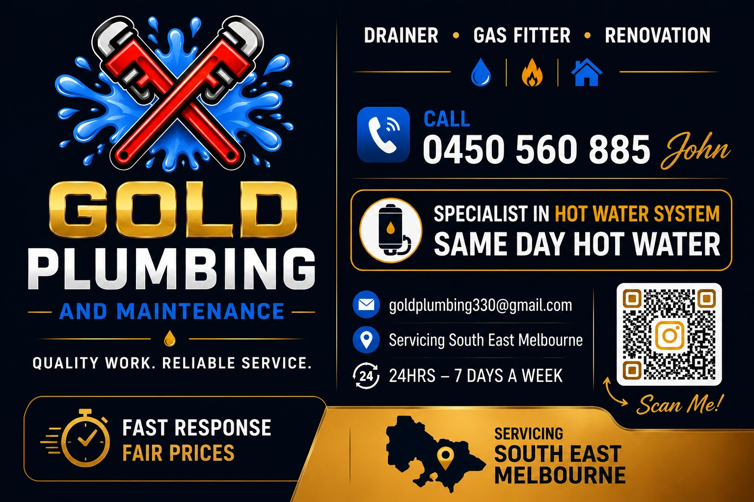 Gold plumbing and maintenance