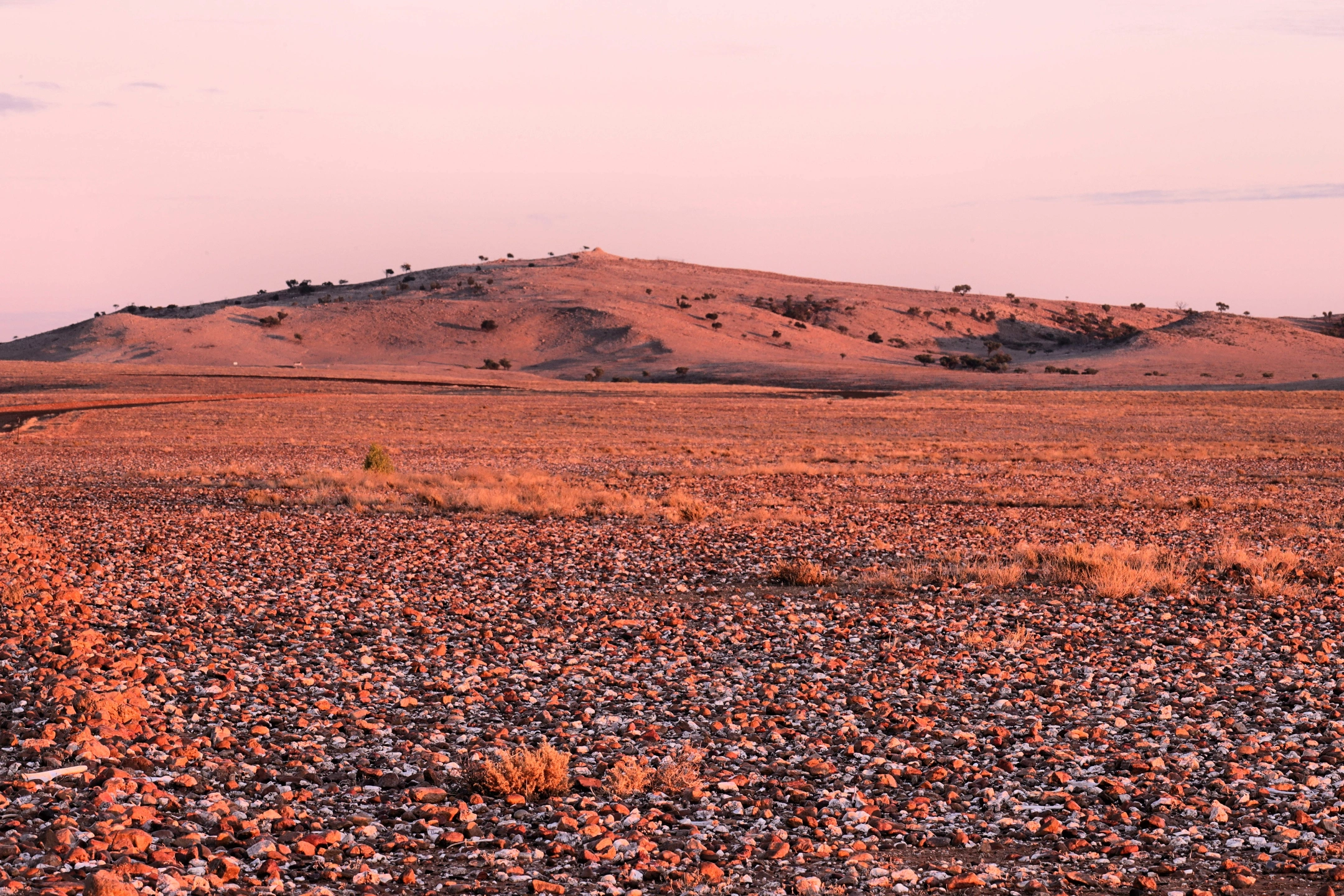 Gibber Desert looking up to Sturts Cairn 02 small.JPG