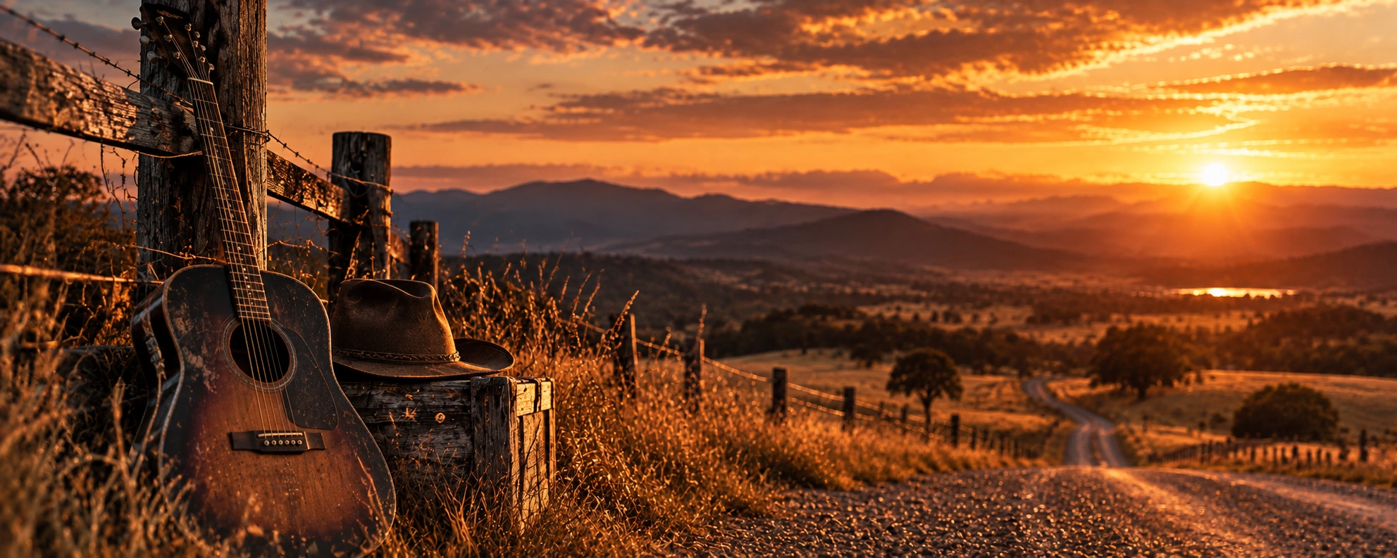Golden Hour Guitar by the Country Road.png