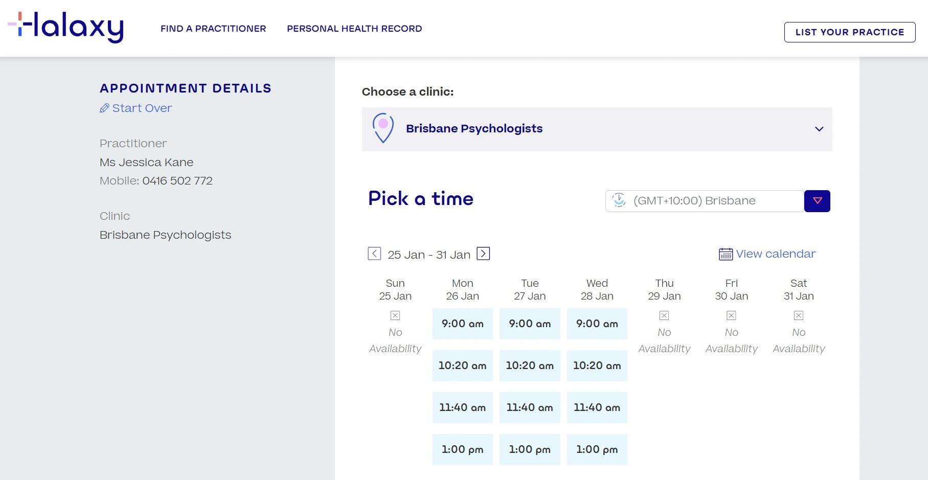 1. Make an Appointment via our Online Calendar
