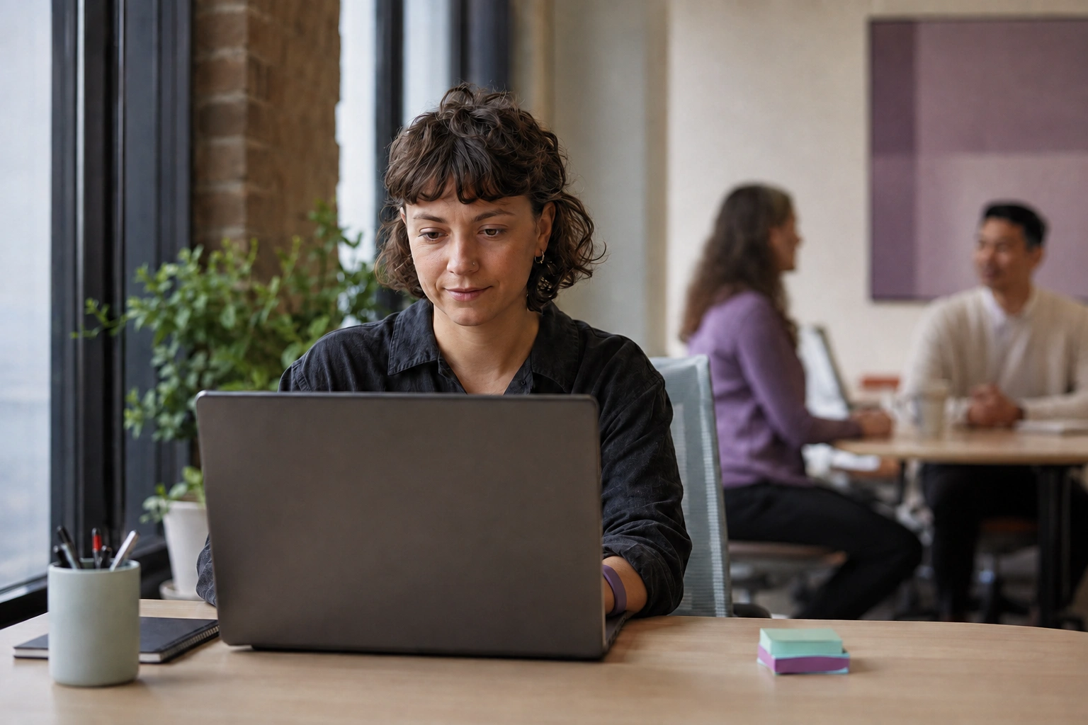 Woman with laptop
