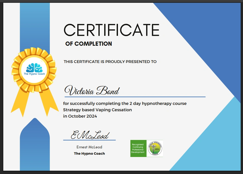 Victoria Bond Vaping Cessation Certificate October 2024.png