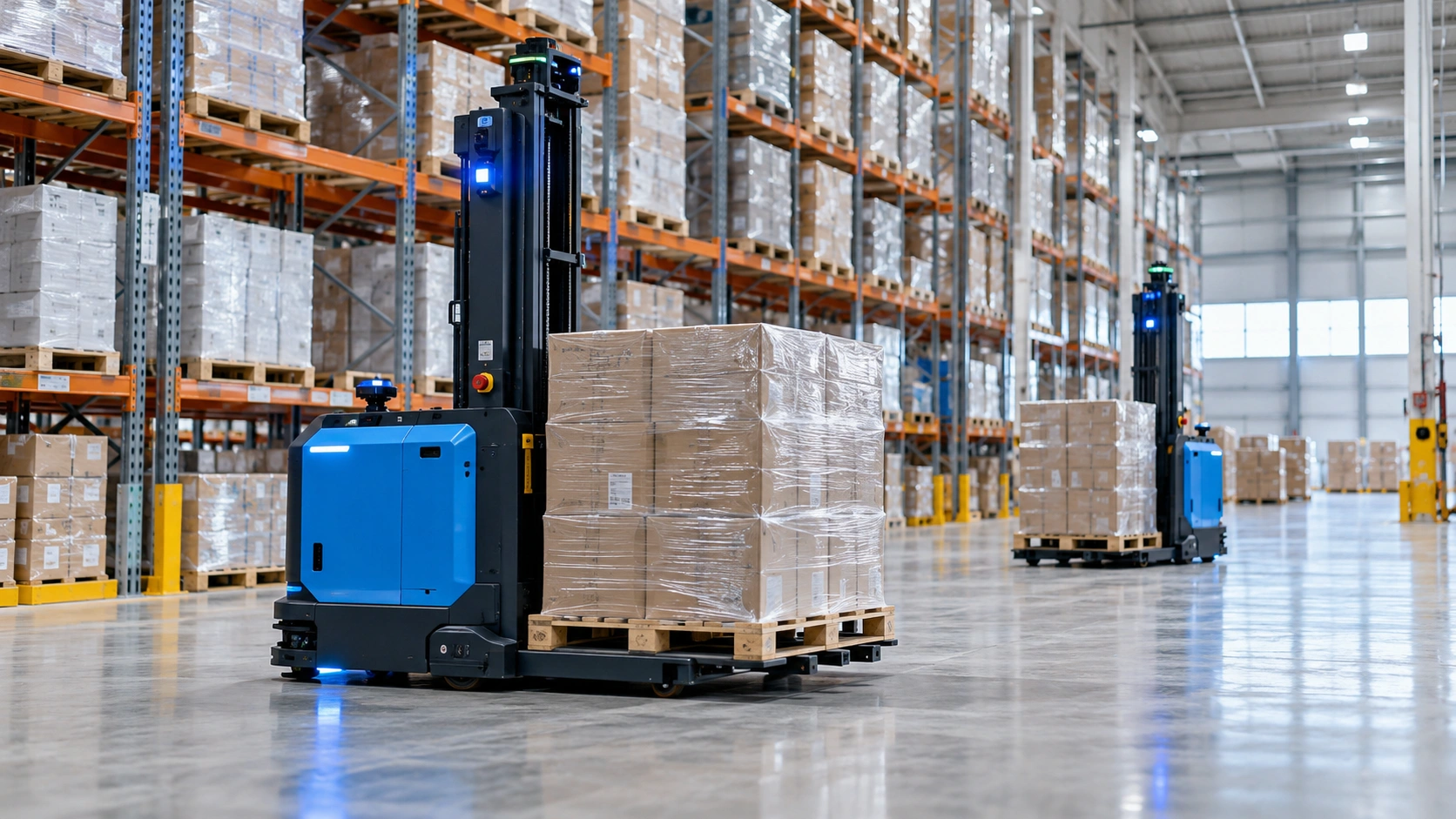 Autonomous pallet movers in a modern warehouse.png