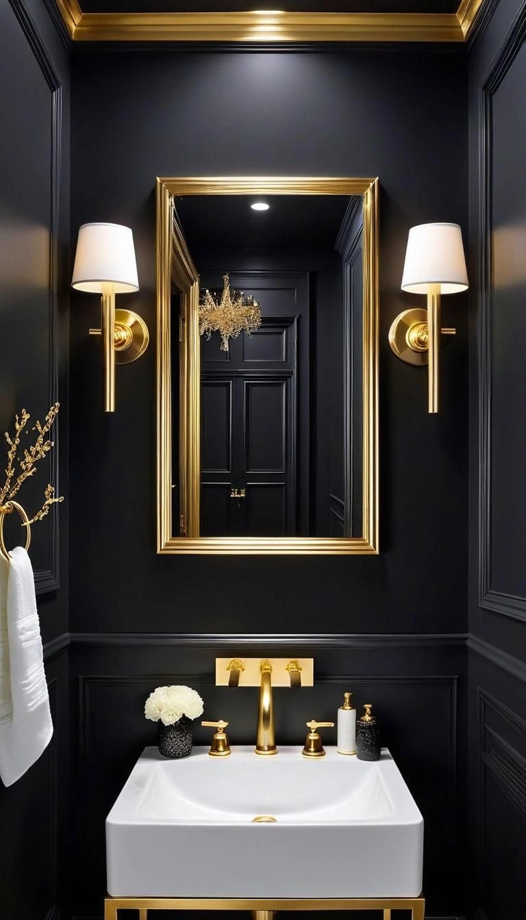 black and gold trim guest powder room.jpg